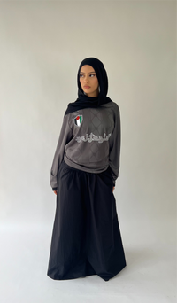 long sleeve gray palestine jersey