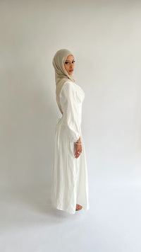 amira lace up dress opal