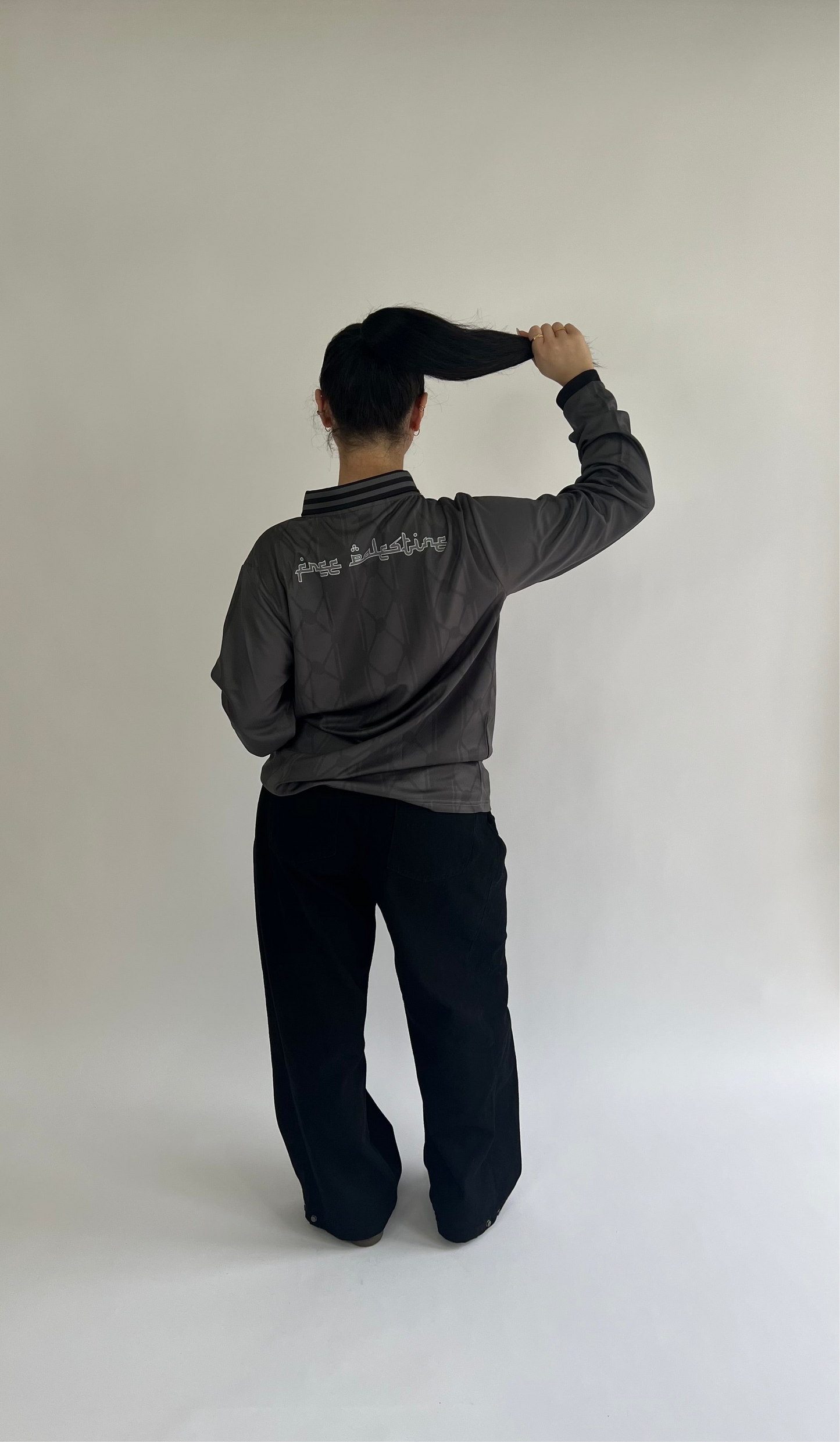 long sleeve gray palestine jersey