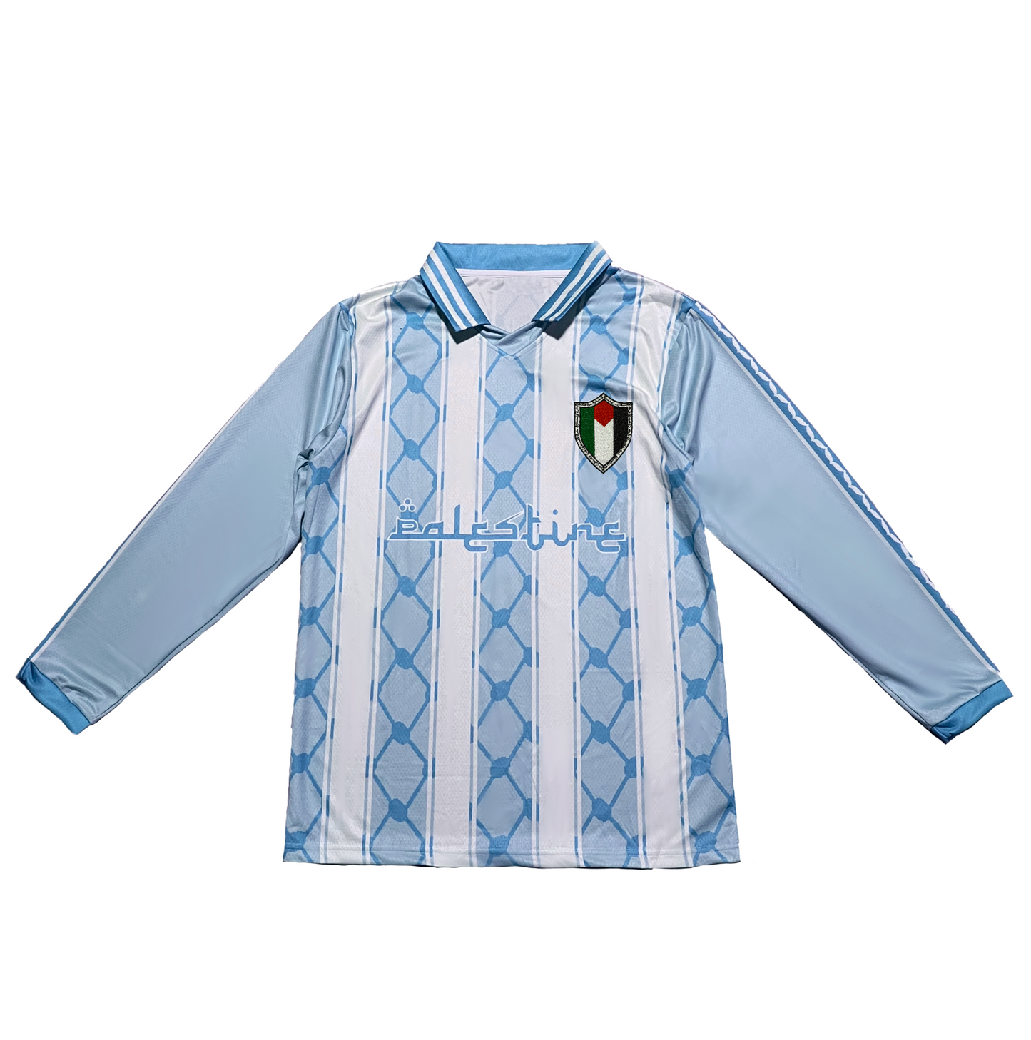 long sleeve blue palestine jersey
