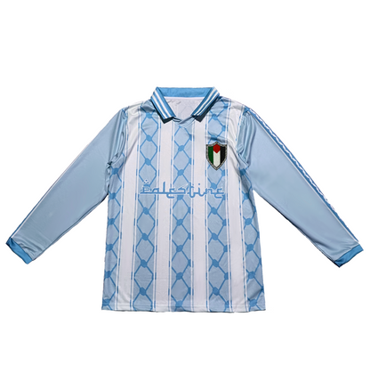 long sleeve blue palestine jersey