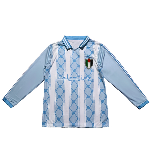 long sleeve blue palestine jersey